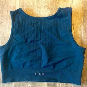 ENCE teal sports bra, size large